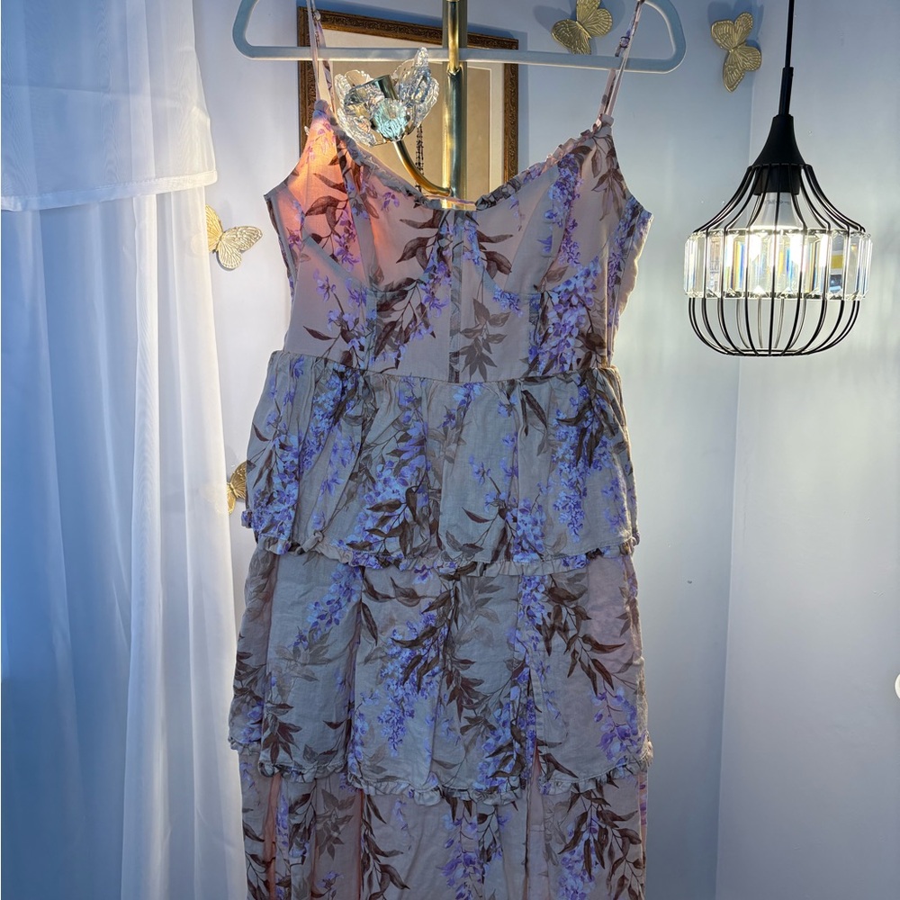 House of Harlow 1960 Purple Floral Maxi Dress